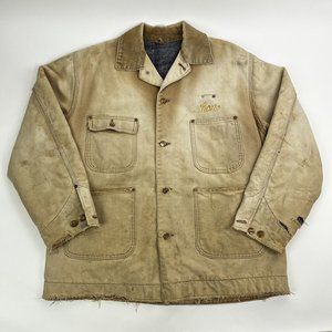 Vintage Carhartt Men's C02? Blanket Lined Canvas Chore Coat Made in USA L/XL